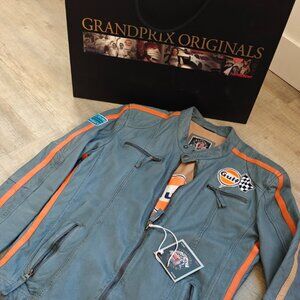 Steve McQueen "Gulf" leather racing jacket "Grand Prix Originals" - NEW